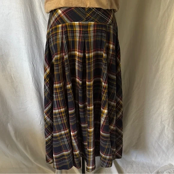 NWT Anthropologie-Pilcro Structured Godet Skirt in Navy - Picture 9 of 11